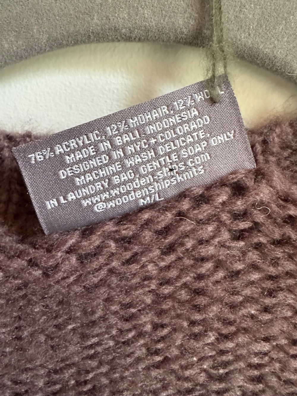 NWT Wooden Ships Pumpkin Spice Mohair Wool Blend Sweater - Picture 6 of 9